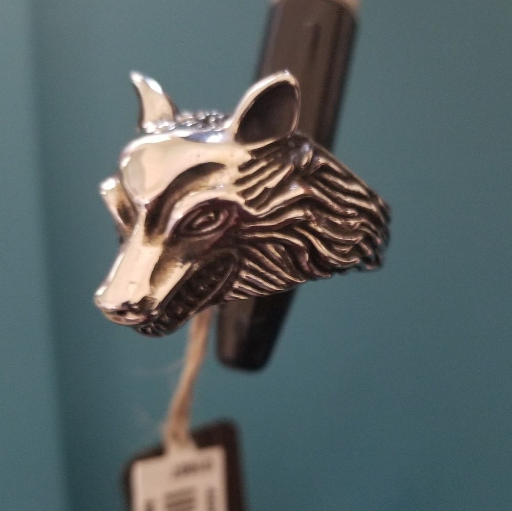 NEW WOLF Ring Stainless steel Men's size 12